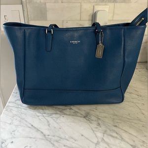 Coach *Authentic* Blue Safiano Leather Tote Bag-Excellent Condition